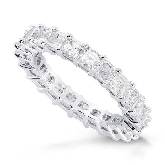 Asscher-cut Diamond Full Eternity Band Ring