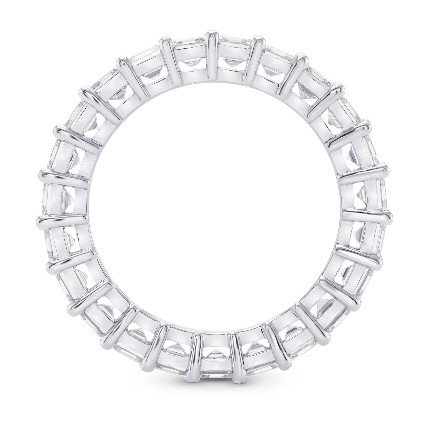 Asscher-cut Diamond Full Eternity Band Ring