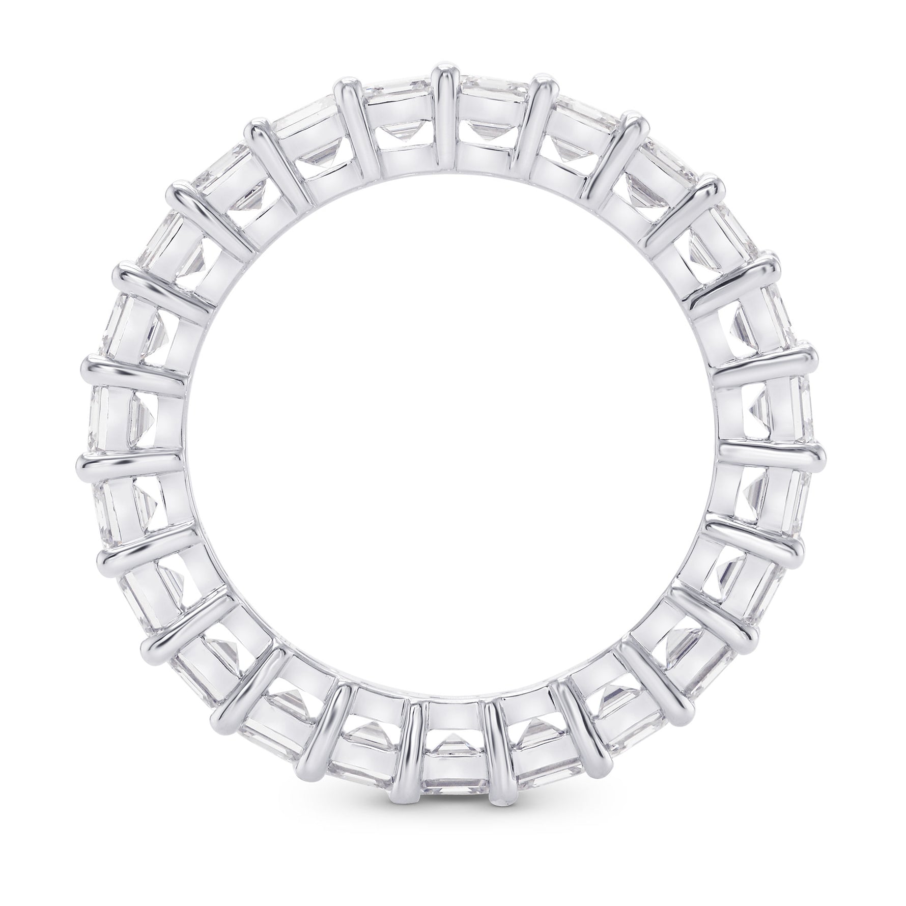 Asscher-cut Diamond Full Eternity Band Ring