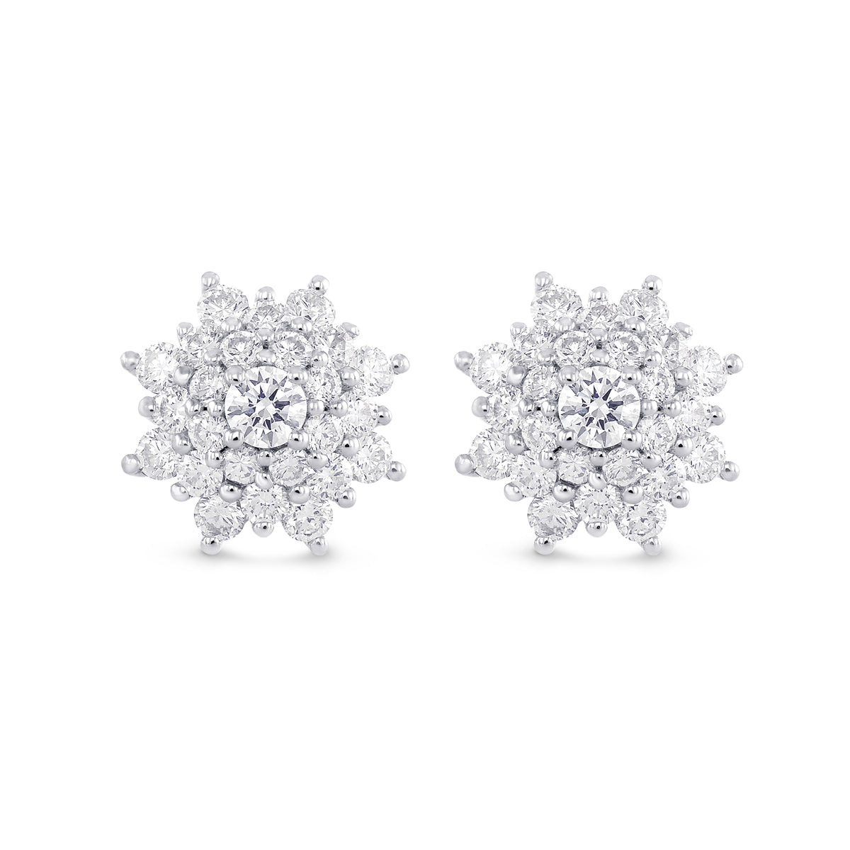 Blue Sapphire and Diamond Halo Drop Earrings