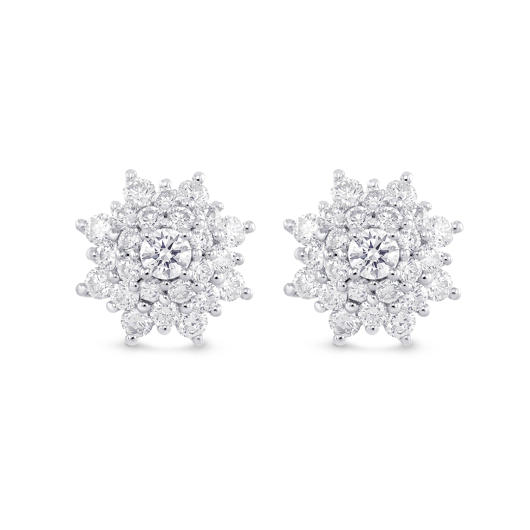 Blue Sapphire and Diamond Halo Drop Earrings