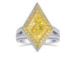 Fancy Light Yellow Kite Diamond Ring
