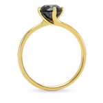 Round Black Diamond Solitaire Ring