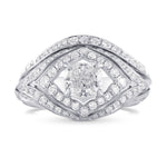 Colorless Cushion Diamond Designer Ring