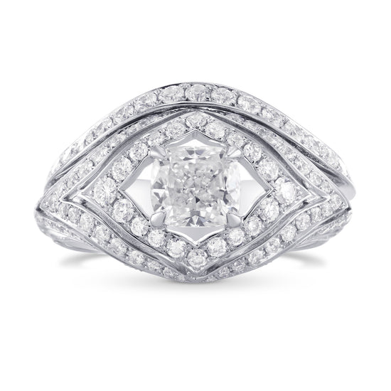 Colorless Cushion Diamond Designer Ring