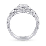 Colorless Cushion Diamond Designer Ring