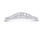 Contoured Milgrain Diamond Wedding Band 