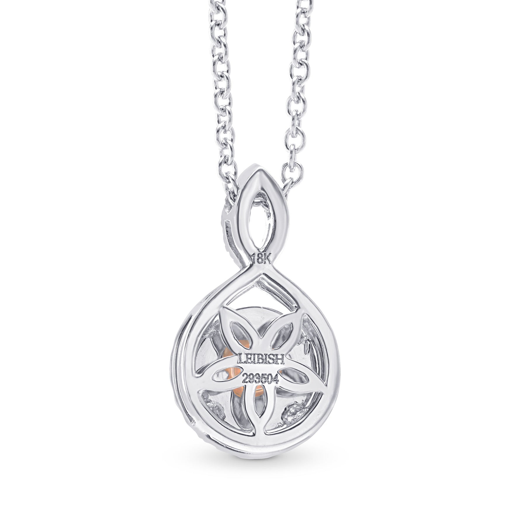 Fancy Pink Round Diamond Drop Pendant
