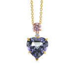 Violet Tanzanite & Pink Argyle Diamond Drop Pendant