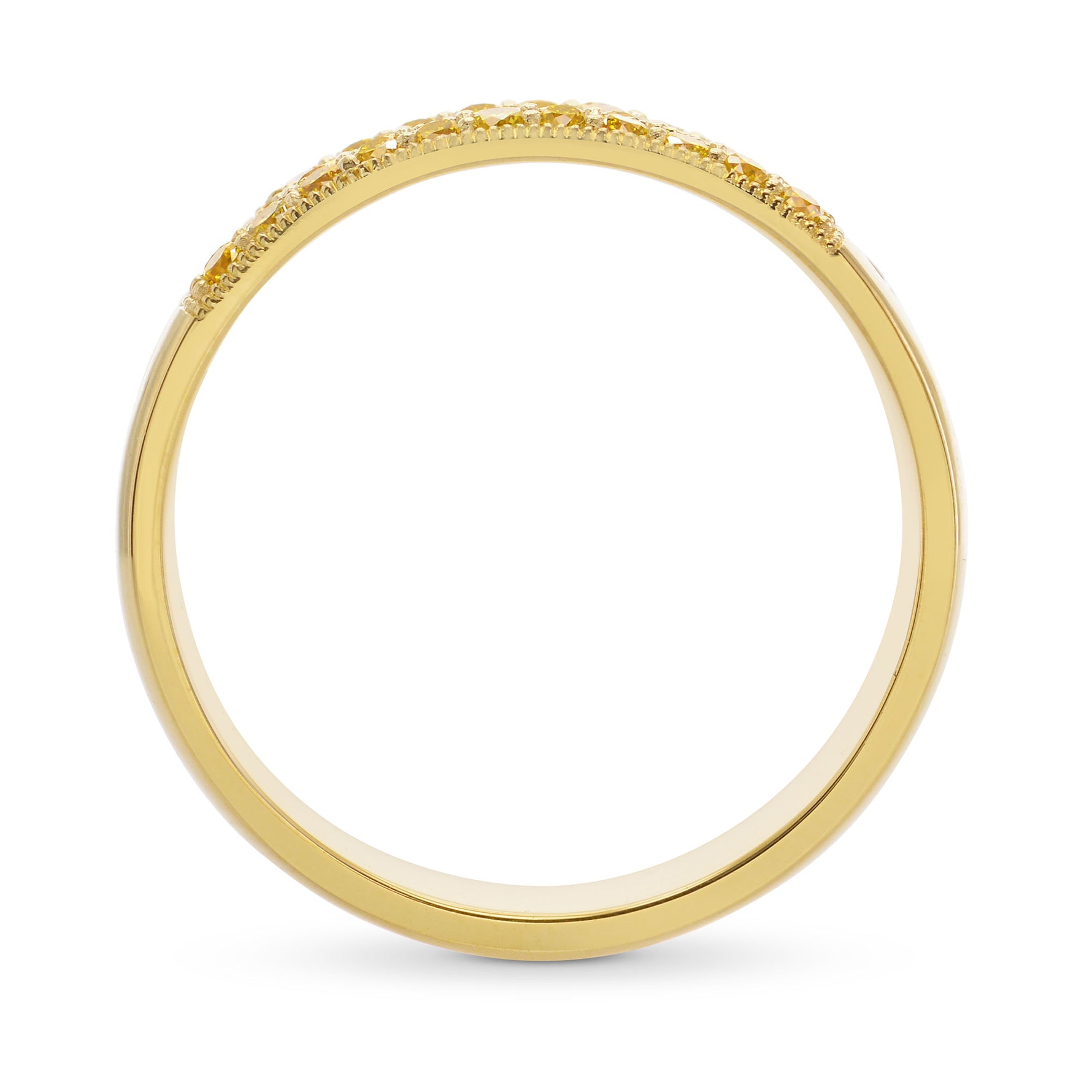 Fancy Intense Yellow Diamond Band Ring 