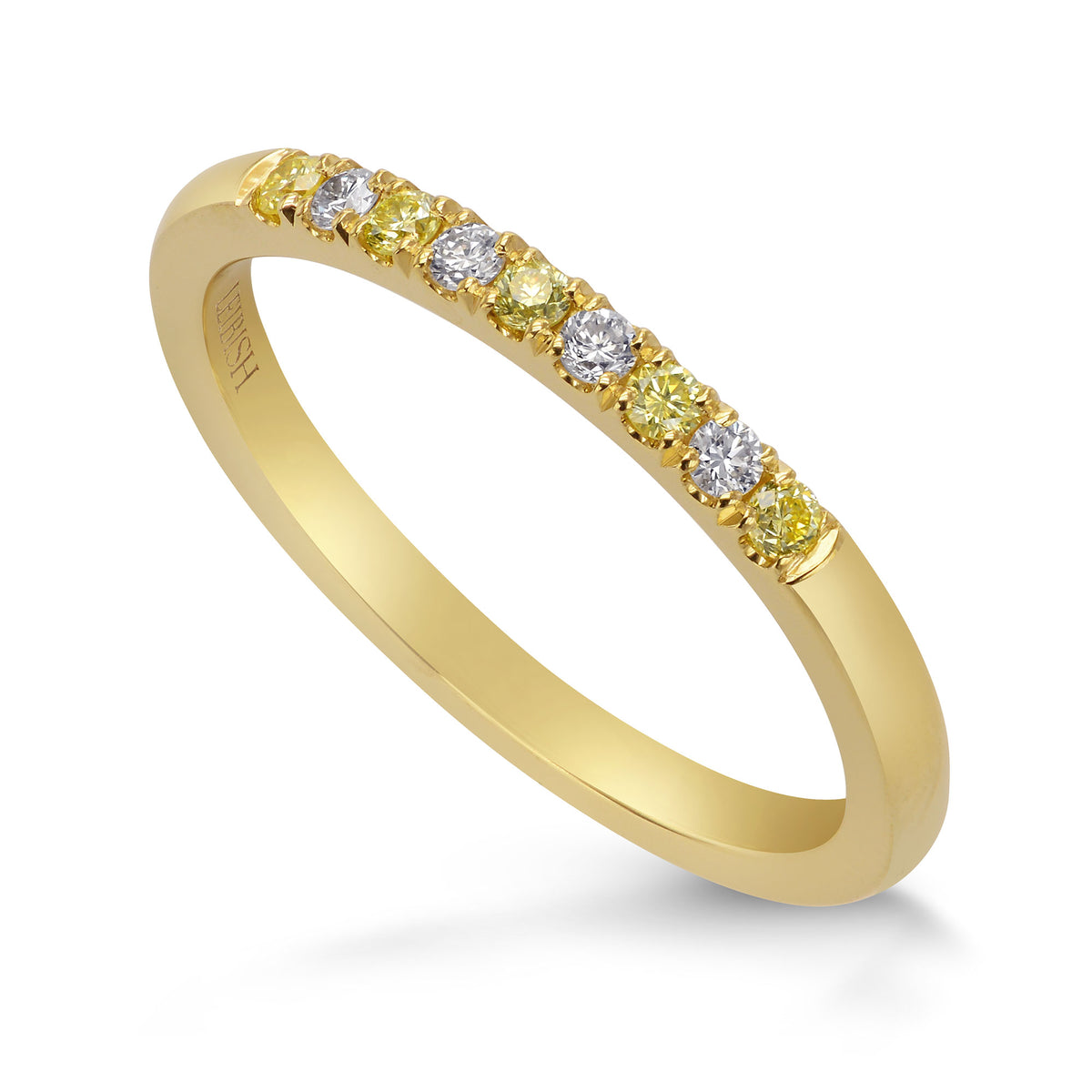 Fancy Yellow & White Diamond Band Ring