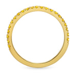 Contoured Fancy Intense Yellow Diamond Half Eternity Ring