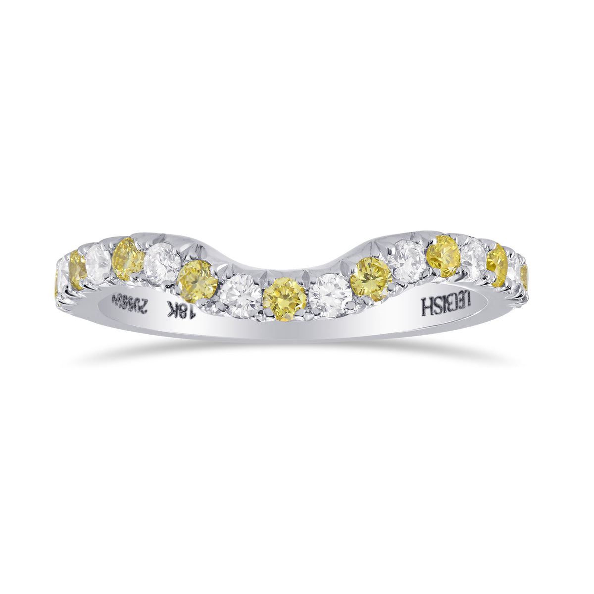 Contoured Diamond Wedding Band