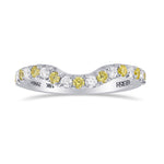 Contoured Diamond Wedding Band