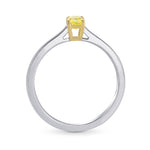 Fancy Vivid Yellow Radiant Diamond Solitaire Ring