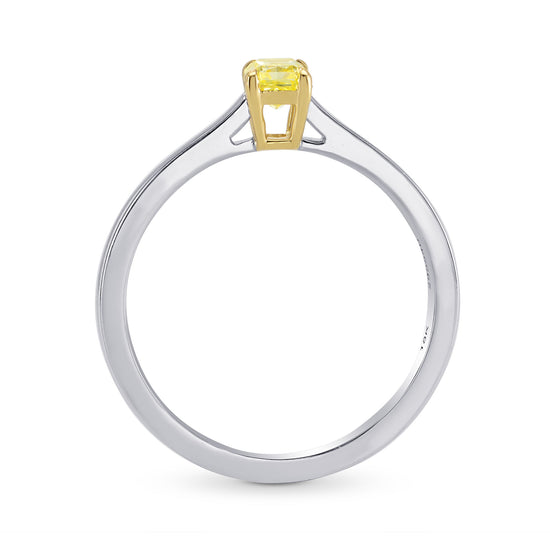Fancy Vivid Yellow Radiant Diamond Solitaire Ring