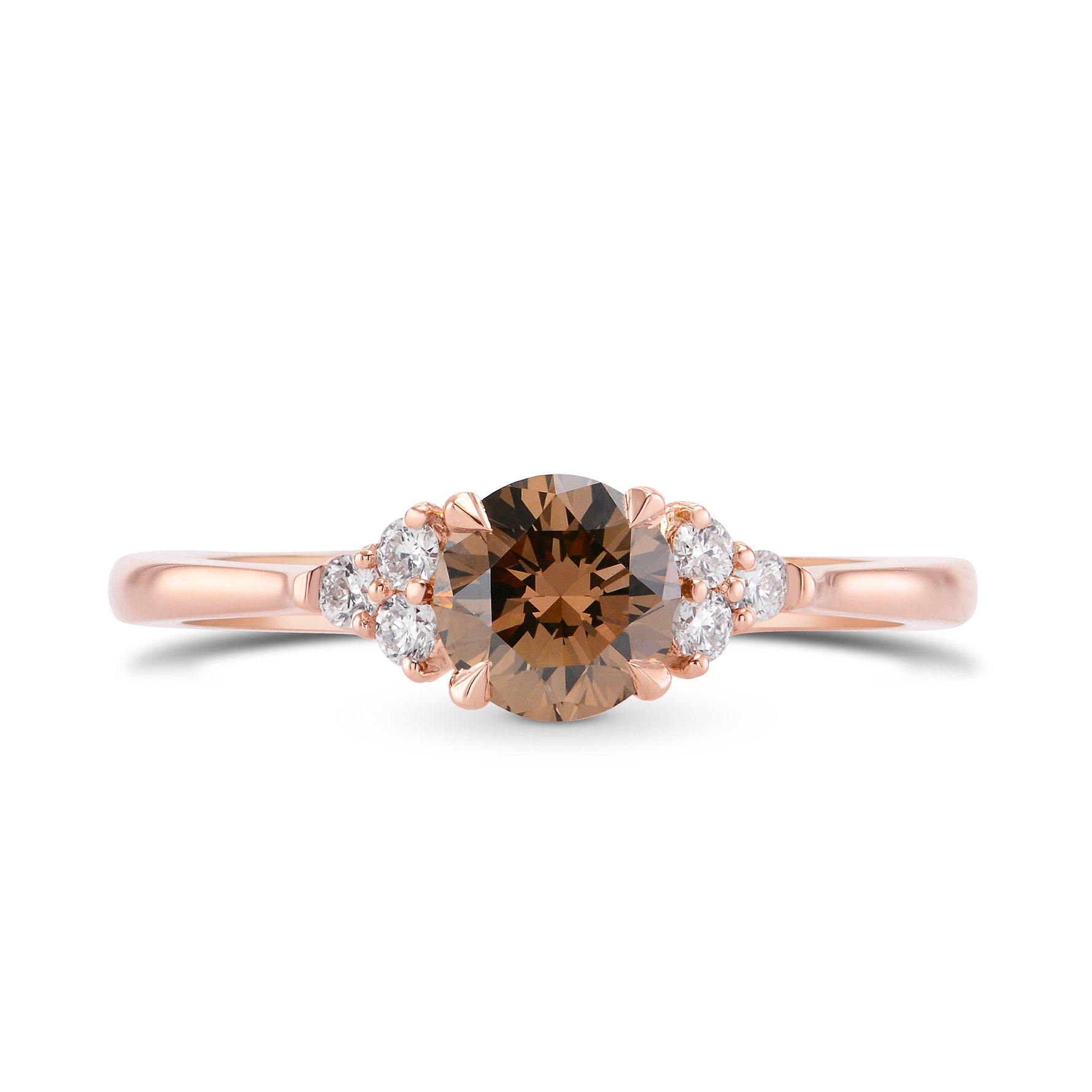 Fancy Brown Round Diamond Ring