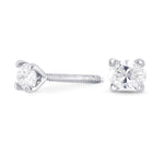 Platinum Oval Diamond Earrings