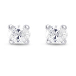 Platinum Oval Diamond Earrings