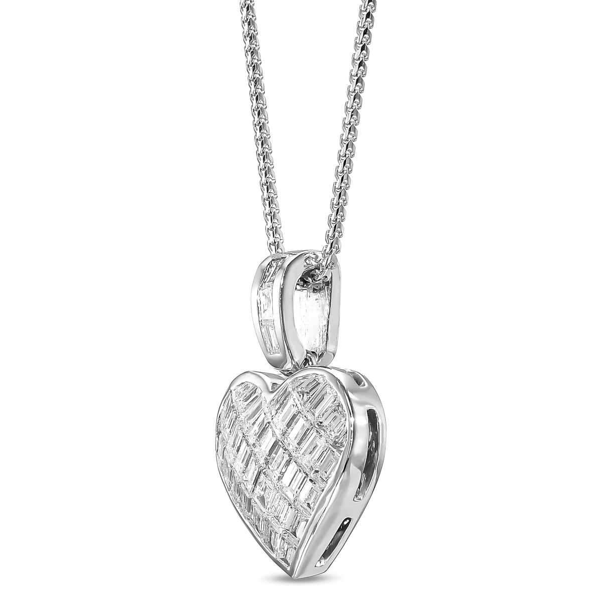 Colorless Heart shape Diamond Pendant - 2