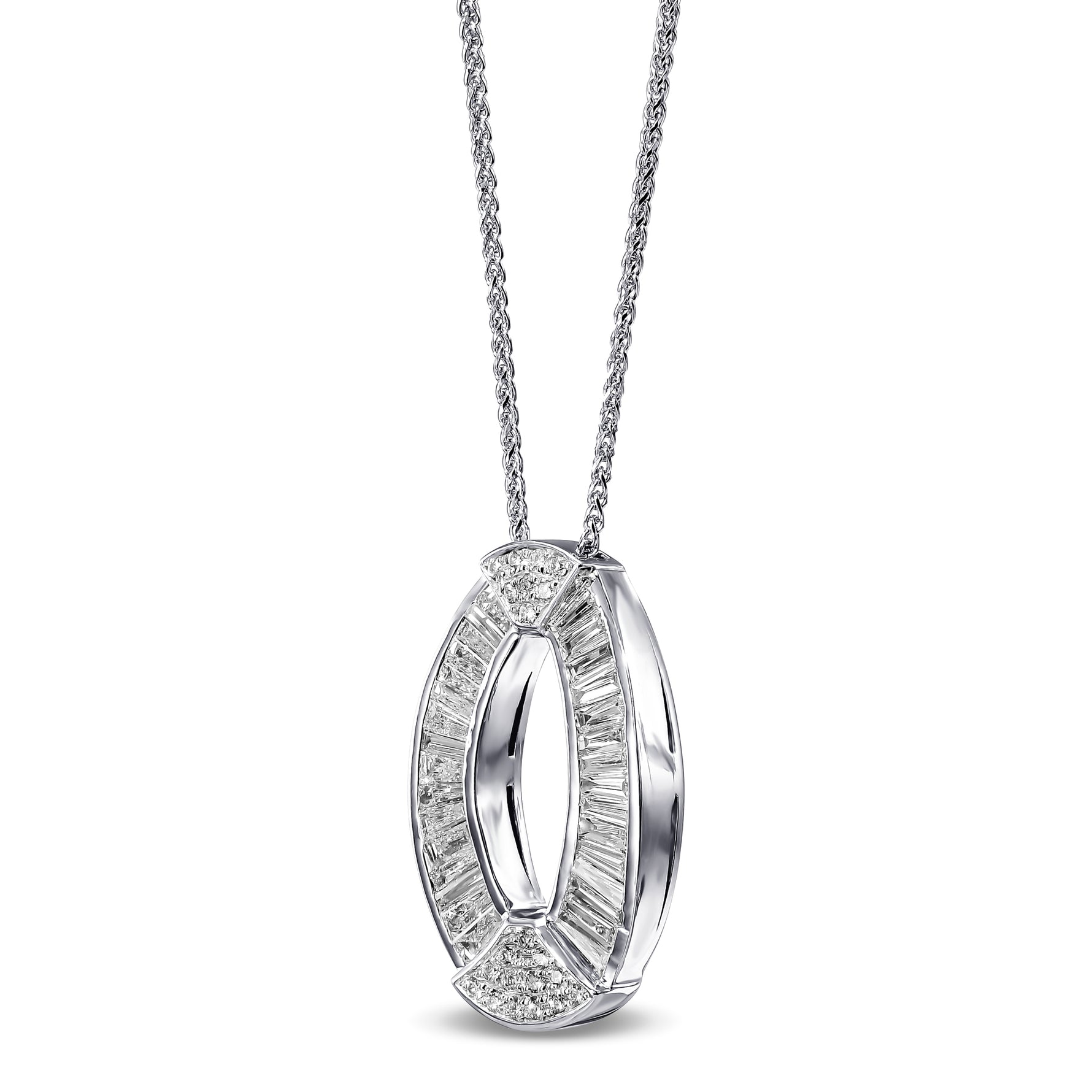 Oval shape Diamond Pendant - 2