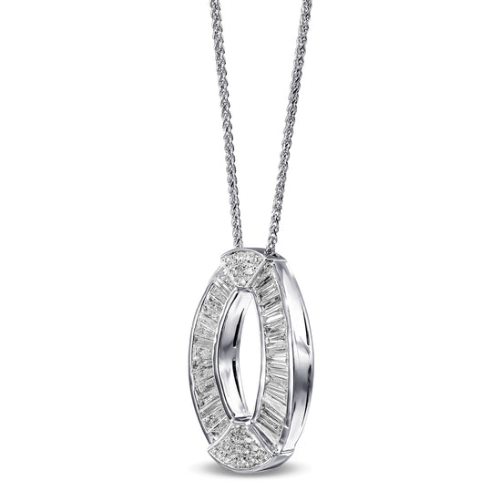 Oval shape Diamond Pendant - 2