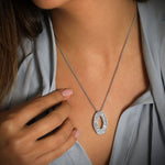 Oval shape Diamond Pendant - 3