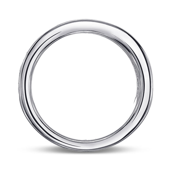 Colorless Four Rows Half Eternity Band - 2