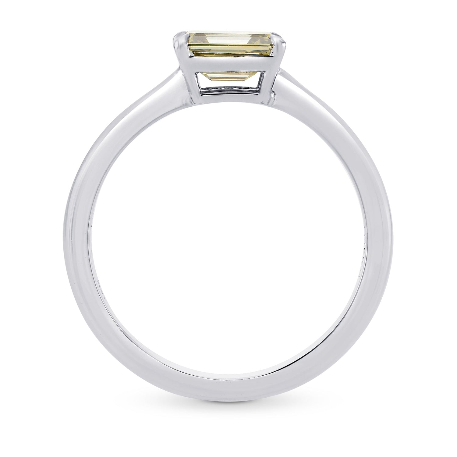 Chameleon Emerald-cut Diamond Solitaire Ring