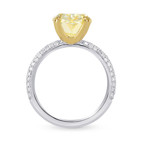 Fancy Light Yellow, Oval Diamond Ring