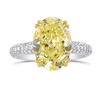 Fancy Light Yellow, Oval Diamond Ring