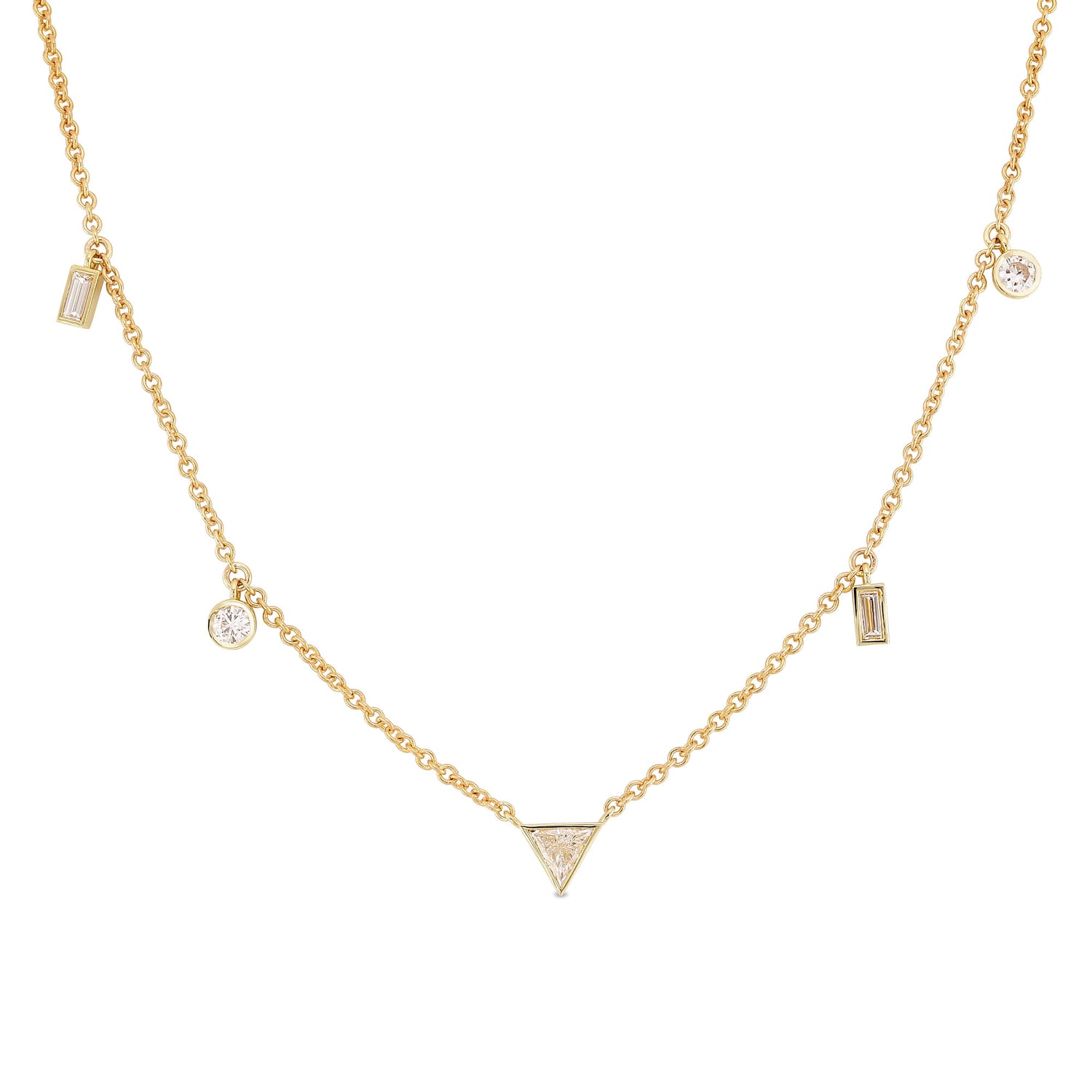 Mixed Shape Diamond Necklace