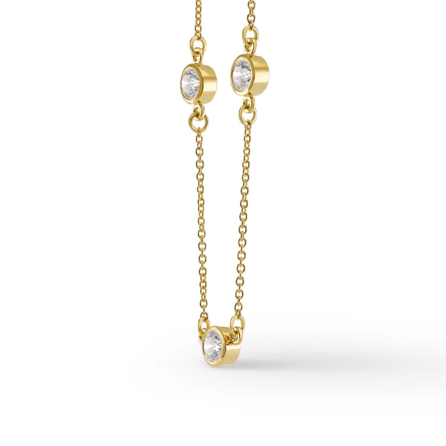 Diamond Necklace with Round Brilliants - 2