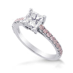 Princess-cut & Pink Diamond Engagement Ring