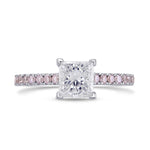 Princess-cut & Pink Diamond Engagement Ring
