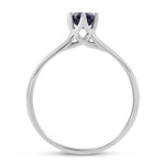 Classic Blue Sapphire Brilliant  Solitaire Ring