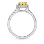 Fancy Yellow Radiant Diamond Engagement & Wedding Ring Set