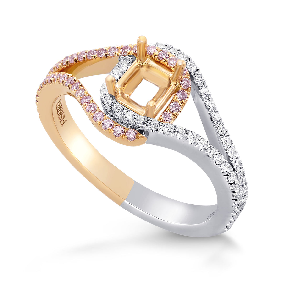 Fancy Intense Pink, Emerald-cut Diamond Dress Ring 