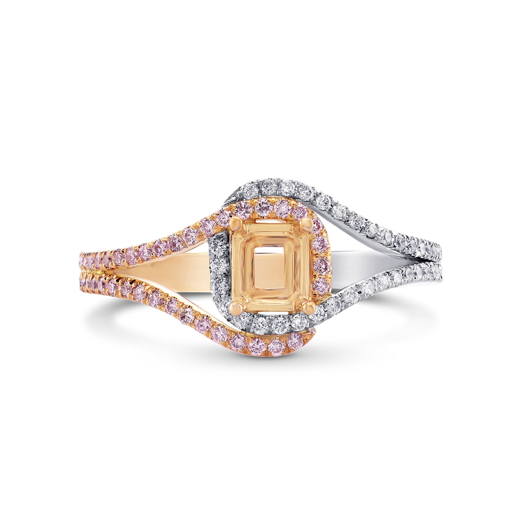 Fancy Intense Pink, Emerald-cut Diamond Dress Ring 