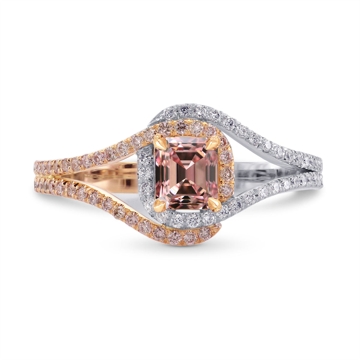 Fancy Intense Pink, Emerald-cut Diamond Dress Ring 