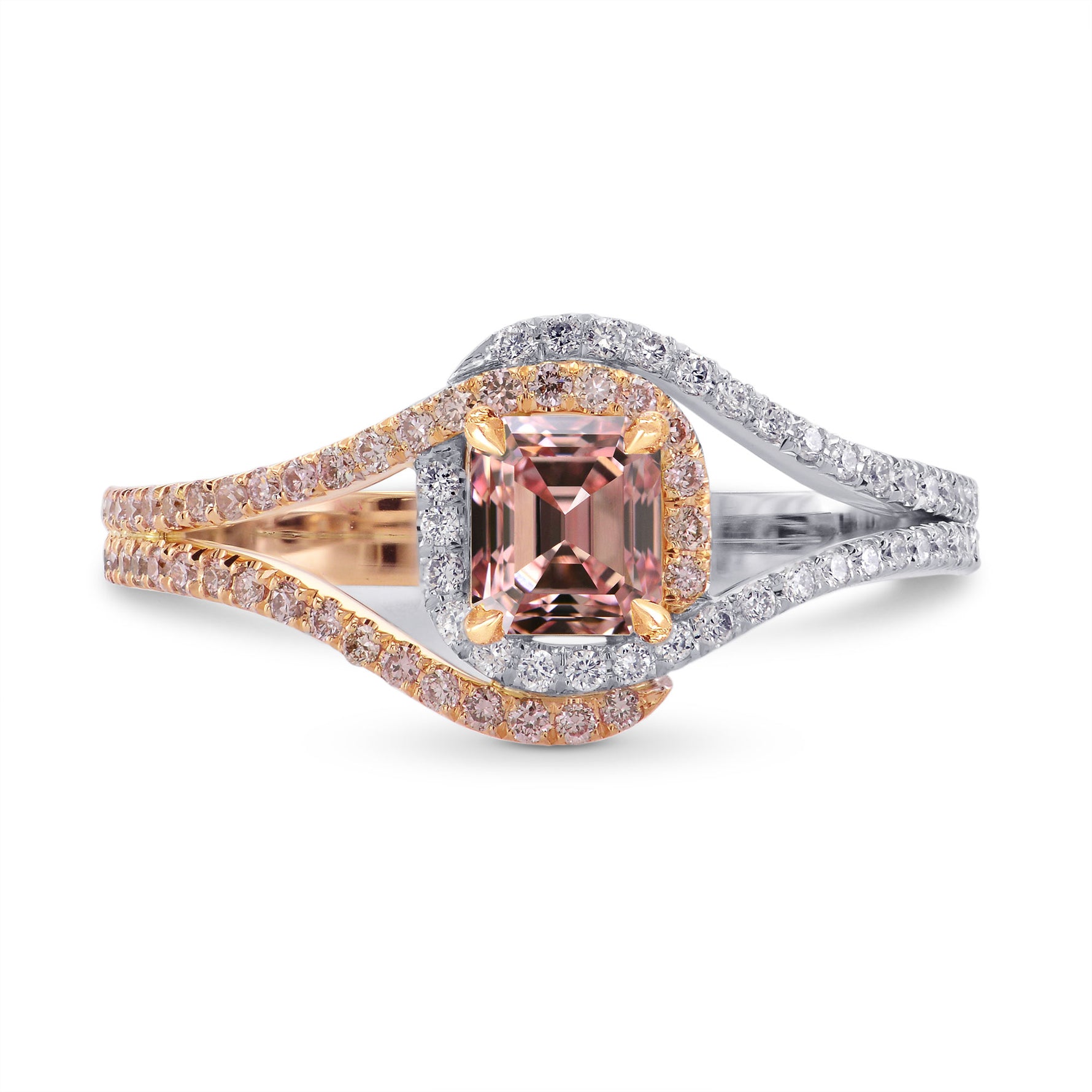 Fancy Intense Pink, Emerald-cut Diamond Dress Ring 