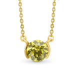 Half-Bezel Round Diamond Solitaire Pendant Setting - 4