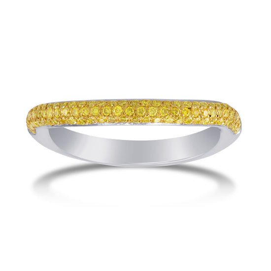 Fancy Intense Yellow Pave Diamond Band Ring