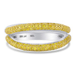 Fancy Intense Yellow Pave Diamond Band Ring