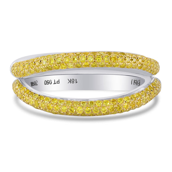 Fancy Intense Yellow Pave Diamond Band Ring