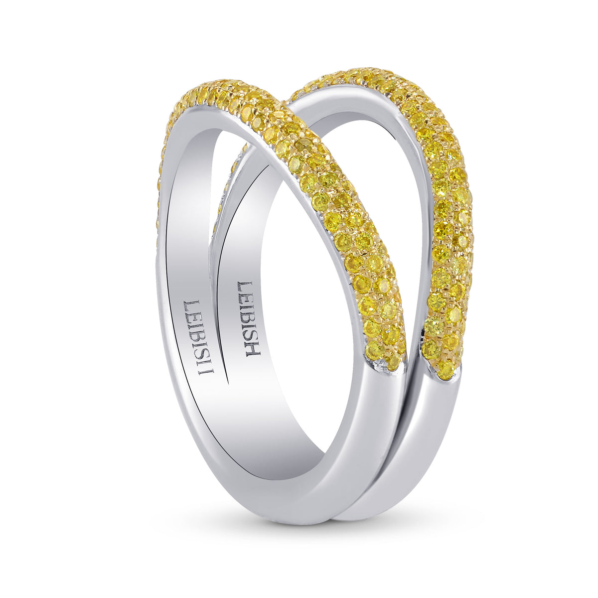 Fancy Intense Yellow Pave Diamond Band Ring