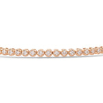 Classic Round Rose Diamond Tennis Bracelet - 2