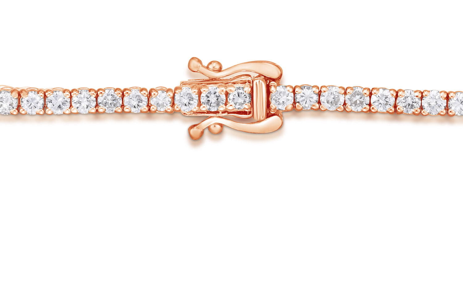 Round White Diamond Tennis Bracelet - 13