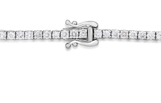 Round White Diamond Tennis Bracelet - 6