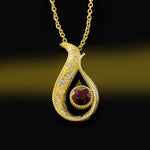  Pigeon Blood Red Ruby Drop Pendant